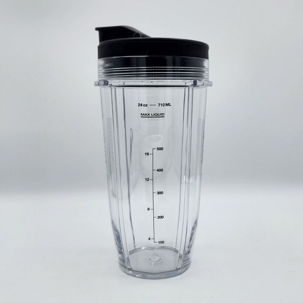 Ninja Nutri 24oz REPLACEMENT TO GO CUP with spout LID for Duo Blender BL642